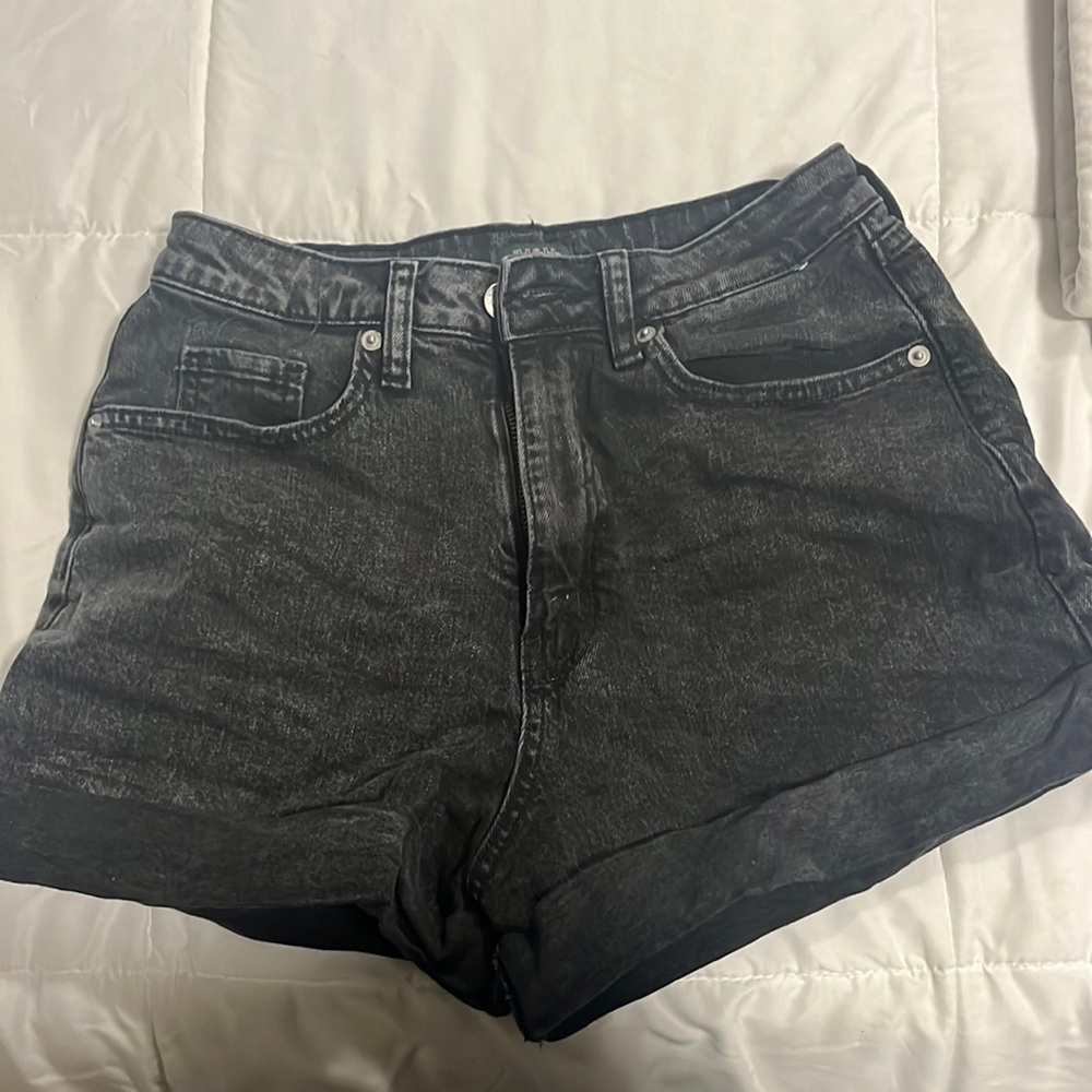 target black jean shorts